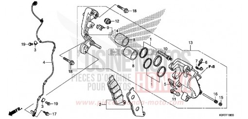 ETRIER DE FREIN AVANT SH125ADN de 2022